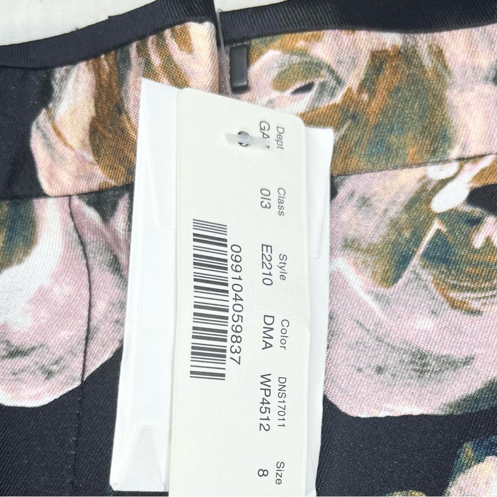 J. Crew Black and Pink Silk Floral Cropped Pants - Picture 4 of 8